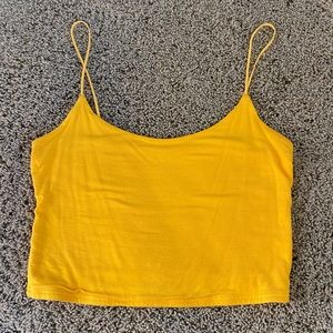 PACSUN YELLOW STRAP TANK TOP